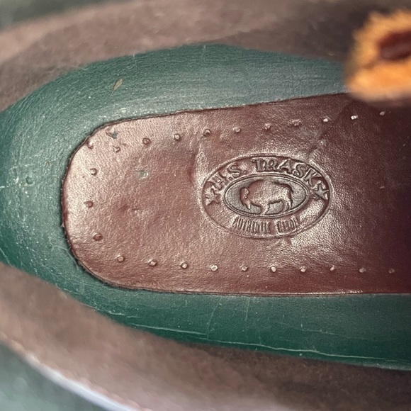 H.S. Trask Bison Leather mens brown lace up boots size 9.5 wide - Picture 8 of 16